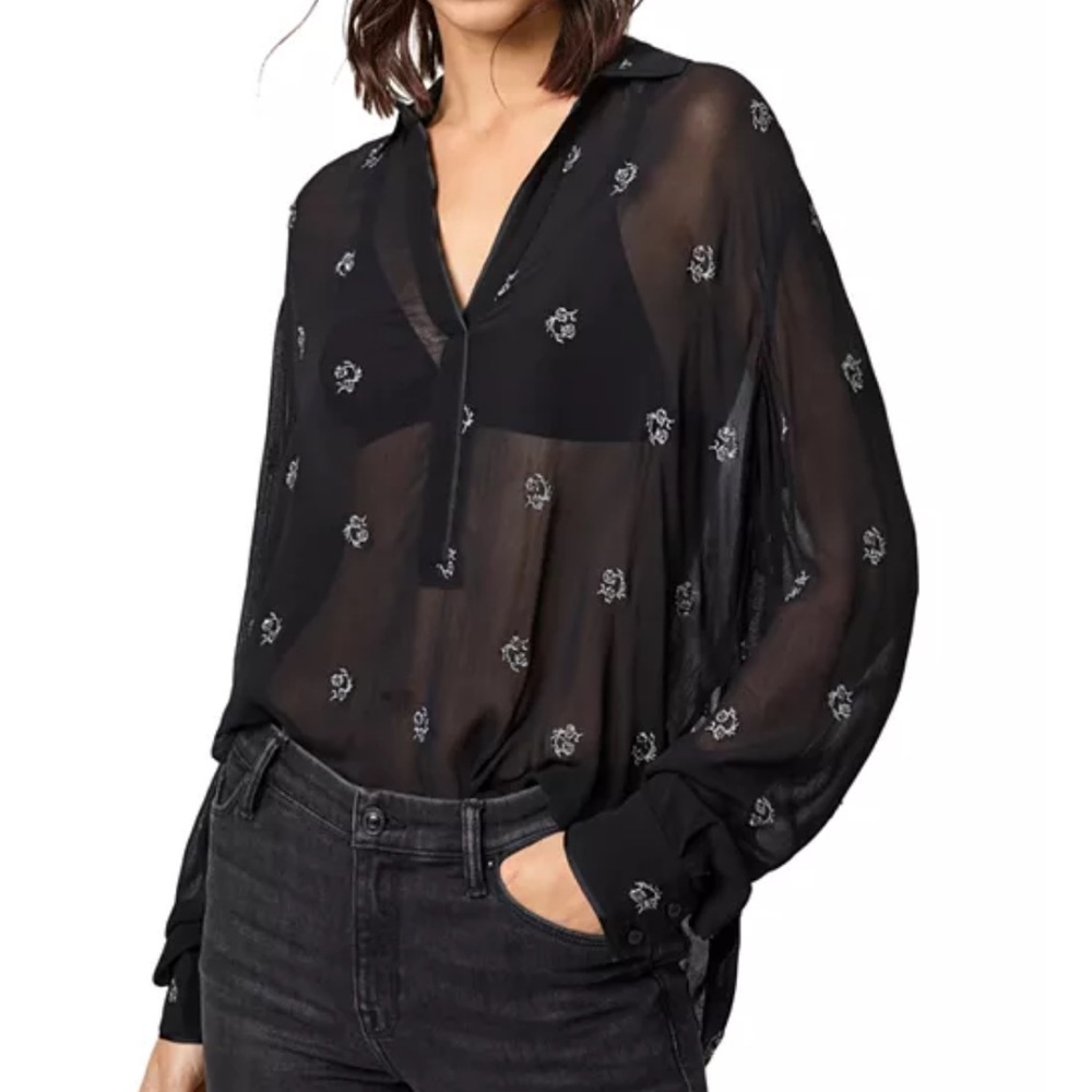 AllSaints Keri Cyla Shirt Blouse Women’s Small